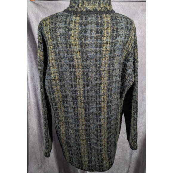 Vintage Lineamaglia Italian Alpaca Mohair Earth Tone Cardigan Size Large - Picture 9 of 9